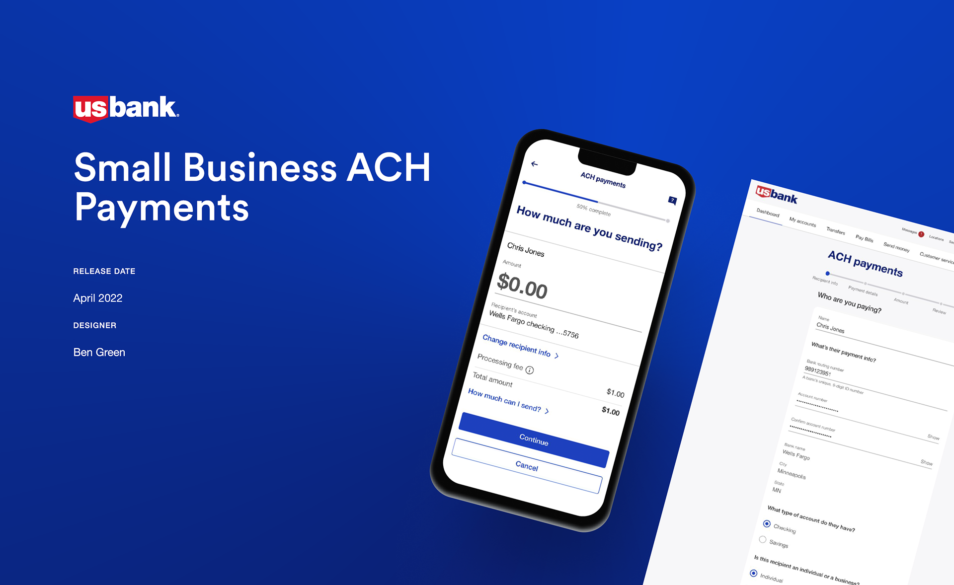 U.S. Bank — ACH Payments — project overview